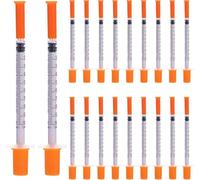 30 Pack 1ml 30G 8mm Individually Packed-Precision Multiple Uses Distribution Measuring Tools, Plastic Multi-Purpose Measuring Tools