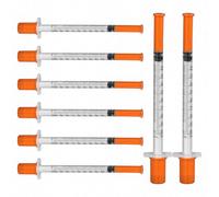 30 Pack 1ml Plastic Syringes Measuring Tools,30G 8mm Multipurpose Precision Tools Lab Accessories for Plant Watering, Pet Feeding ,Glue Applicato ,Ink,Crafting (30pcs)