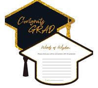 30 Pack 2026 Graduation Inspirational Advice Cards, Multipurpose Blank Message Cards for Graduation Gathering