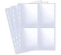 30 Pack 240 Pockets 2.5x3.5” Photocard Sleeves for 6 Ring A5 Binder, Ultra-Clear Kpop Photocard Sleeves, Double-Sided 4 Pocket Photo Pages, Top Loading Photo Sheet Protector for Photos, Trading Cards