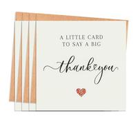 30 Pack 350GSM Thank You Cards Multipack with Envelopes, Glitter Heart Premium Greeting Cards, Pefect for Weddings, kids，Baby Showers, Teacher, Graduation,Business, Holiday & Christmas Thank You Notes