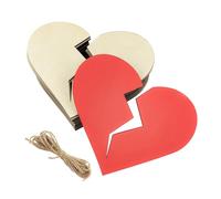 30 Pack 4 Inch Wood Broken Heart Cutouts Unfinished Wood Broken Heart Crafts Wooden Broken Heart Hanging Ornaments DIY Broken Heart Craft Gift Tags for Home Party Decoration