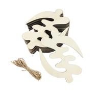 30 Pack 4 Inch Wood Gye Nyame Cutouts Unfinished Wood Gye Nyame Crafts Wooden Gye Nyame Hanging Ornaments DIY Gye Nyame Craft Gift Tags for Home Party Decoration