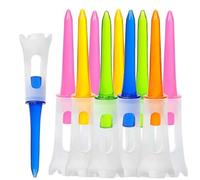 30- Pack 4 - Prong 3-1/4" Plastic Golf Tees: Professional Performance with Low Resistance & Shock Absorbing Design(Five colors, six in each style)