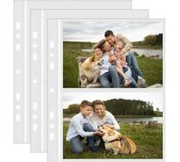 30-Pack 4"x6" Photo Sleeves for A5 6-Ring Binders, 120 Pockets