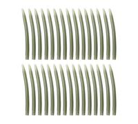 30 Pack 53mm Anti-Tangle Tapered Carp Rig Sleeves Dark Camo Line Protectors | Premium flexible rubber, fits hair & helicopter rigs, ideal for all coarse fishing, reduces line wear for long-lasting use.