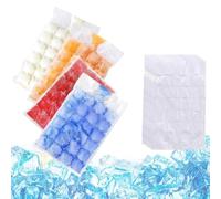 30 Pack 720 Ice Cube Bags, Disposable Ice Maker Bags for Freezer, Self-Sealing Food Grade PE Ice Mould Trays for Whiskey, Juice, Cocktail, Party, Camping