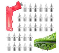 30 Pack 7mm Track Spikes for Running Shoes, Stainless Steel Replacement Spikes with Spike Wrench, for Track and Field, Running and Jumping