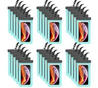 30 Pack 8.5“ Waterproof Cell Phone Pouch - Underwater Dry Bag Case Lanyard - Water Proof Clear Holder Protector for iPhone 17 16 15 Pro Max Plus Samsung Galaxy S25 S24 Ultra Note for Beach Swimming