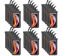 30 Pack 8.5“ Waterproof Cell Phone Pouch - Underwater Dry Bag Case Lanyard - Water Proof Clear Holder Protector for iPhone 17 16 15 Pro Max Plus Samsung Galaxy S25 S24 Ultra Note for Beach Swimming