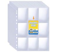 30 Pack 9 Pocket Page Protector, 540 Double Side Trading Card Sleeves Pages Baseball for 3 Ring Binder, Sheets Standard Card Binder for MTG, TCG, Baseball Cards