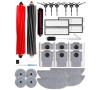 30 Pack Accessories Kit for Roborock S8 MaxV Ultra/S8 Max Ultra Robot Vacuum Clear, 2 Main Brushes, 4+4 Mop Cloths, 4 HEPA Filters, 6 Activated Carbon Dust Bags, 6 Side Brushes, 1 Self-Cleaning Brush