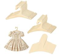 30 Pack Baby Hangers for 0-12 Months, Wooden Kids Hangers with Bear Paw & Bow Patterns, Ideal for Newborn Wardrobe and Toddler Clothing Storage