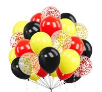 30 Pack Balloon Pack of Red, Black & Yellow Balloons 10 Inch Balloon, Latex Balloons Birthday Party Decoration for Wedding Baby Shower Graduation Party Anniversary