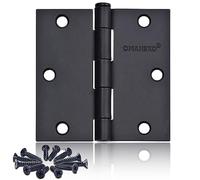 30 Pack Black Door Hinges, 3.5 x 3.5 Inch Black Hinges for Interior Doors 3 1/2 Inch Hinges for Residential Doors, Square Corners Interior Door Hinges for Standard Flat/Bedroom