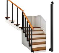 30-Pack Black Metal Stair Balusters Kit - Adjustable Brackets & Screws for Deck Railing - Durable Spindles for Banister & Staircase Upgrade