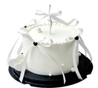 30 Pack Bow Cupcake Toppers Birthday Bowknot Ribbons Coquette Etiquette Cupcake Picks Bridal Shower Wedding Single Girl Cake Decorations Wedding Party Supplies White