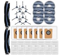 (30 Pack) C20 Omni Replacement Parts Accessories for Eufy C20 Omni Robot Vacuum, 2 Roller Brush, 8 Side Brushes, 7 HEPA Filters, 7 Dust Bags, 6 Mop Pads, Vacuum Attachments Accessories Kit