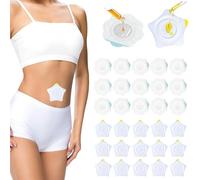 30 Pack Castor Oil Belly Button Wraps - Inclued Two Sizes - Self-Adhesive, Spunlace Cloth Pads with Highly Absorbent Compress. No Wash Necessary (Oil Not Included)
