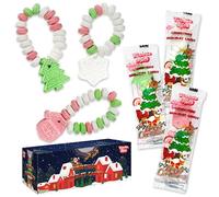 30 Pack Christmas Candy Bracelets - Individually Wrapped Christmas Holiday Themed Designs & Delicious Flavor -Bulk Christmas Candy Use For Stocking Stuffers, Party Favor, Classroom & Office Treats,