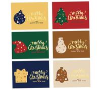30 Pack Christmas Cards 6 Festive Patterns Assorted Holiday Cards with Envelopes Bulk for Friends Family Kids Boys & Girls Style-2