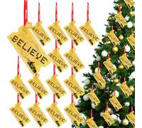 30 Pack Christmas Polar Golden Tickets Ornaments Bulk Polar Express Ticket Bell Set with Believe Bells Christmas Decorations for Polar Party Favors Xmas Gifts Holiday Decor
