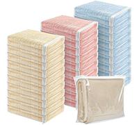 30 Pack Clear Zippered Storage Bags Bulk, 38 x 28 x 10 cm Vinyl Clothes Organizer Bags, Plastic Waterproof Bed Sheet Packing Bag for Closet Linen Sweater Blankets Pillow Cube
