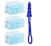 30-Pack Disposable Dust Magnet Replacement Heads with Handle, Flash Dust Magnet Refills, Electrostatic Duster Heads for Furniture and Car Interior Cleaning, Compatible with Flash Duster and Swiffer D