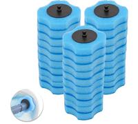 30 Pack Disposable Toilet Brush Refills & Replacement Heads - Compatible with Most Toilet Brushes, Quick Cleaning, Hygienic, Easy to Use (Blue)