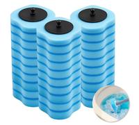 30 Pack Disposable Toilet Brush Refills & Replacement Heads - Compatible with Most Toilet Brushes,Toilet Wand Refills, Quick Cleaning, Hygienic, Easy to Use (Blue)