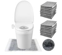 30 Pack Disposable Toilet Mats,Absorbent Toilet Floor Protector Non-Slip Bathroom Potty Training Mats,U Shaped Toilet Mat for Potty Training, Anti-Urine Commode Mat for Children