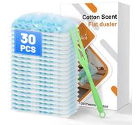 30 Pack Duster Refills Compatible with Flash and Swiffer Duster with 1 Handle, 180° Duster Replacement Refills for Cleaning Furniture, Office, Blinds, Car
