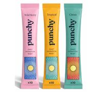 30 Pack Electrolytes Sachets - Fast Absorbing Hydration Sachets - Rehydration Sachet Packed with Vitamins - No Artificial Sweeteners or Preservatives - Mixed Flavours Electrolytes Powder by Punchy