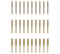30 Pack Gold Emery Chainsaw Sharpener Bits 4mm 4.8mm 5.5mm for Rotary Tools, Diamond Grinding Head Set for Saw Chain Polishing Wood Metal