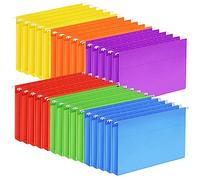 30 Pack Hanging File Folders, Letter Size with 1/5-Cut Adjustable Tabs, 6 Selected Color - File Folder Organizer for Filing Cabinet Office Home, Designed for Bulky Files, Medical Charts