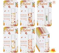 30 Pack Hello Fall Autumn Lip Balm Favors Bulk Fall Happy Thanksgiving Halloween Lip Balm Party Gifts Basket Stuffers Employee Staff Thank You Appreciation Gift for Women Men Teacher Coworkers