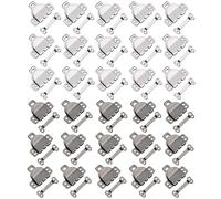 30 Pack Hook and Eye Latch Sewing, Non Sew Clasps Trouser Hook and Bar Fasteners,Hook and Bar Fastener Closures for Trousers, Skirts, Tunics, Undergarments,DIY Crafts