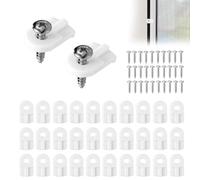 30 Pack L 5766 Window Screen Clips with Screws, Plastic Screen Holder Clips for Securing Window Screens & Storm Windows (White)