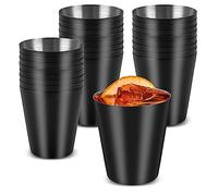 30 Pack Metal Shot Glasses 1 oz Black Stainless Steel Shot Glasses 1.5 Inch Black Shot Glasses Set Unbreakable Shot Glass for Bar Party Cocktail Restaurant Barware Gift（ONLY 30ml/1.5inch VERY SMALL）