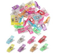 30-Pack Multi-Color Sewing Clips Set - Durable Plastic Quilting Crafting Clips for Fabric, Dressmaking, Crafting, and Hanging Objects with Measurement Markings