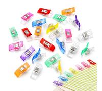 30 Pack Multi-Colour Sewing Clips with Scale for Quilting & Dressmaking