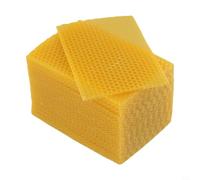 30-Pack Natural Beeswax for Honeycomb Foundation Frames for Beehives, 13.3 x 9 cm (5.24" x 3.54"), Yellow Wax Sheets for Nest Building, Brood Reari