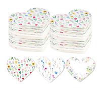30 Pack Plantable Seed Paper Heart Shape - Greeting Cards Handmade Recycled Growing Seed Paper Embedded with Wildflower Seeds for Birthday Party | Wedding Favor | Small Business Thank You Cards