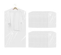 30 Pack Plastic Clothes Covers, 60 * 140cm Dry Cleaning Bag, Clear Clothes Bags Hanging, Garment Bags, Du-st-proof Garment Protector Covers for Clothe Shirt Suit Jacket Suit Sweater