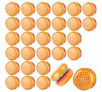 30 Pack Plastic Yo Yo Bulk Hamburger Yo Yo Toys Novelty Beginner Responsive Ball for Adults Kids Birthday Party Goodie Bag Fillers Classroom Rewards