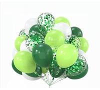 30-Pack Rainbow Confetti Balloons for Birthday Decorations, Theme Parties & Festive Celebrations - Fun, Shiny Filled Balloons for Kids & Adults (Green-30 Pcs)