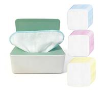 30 Pack Reusable Cotton Towels with Storage Box | 100% Cotton, 20x20 cm | Cloth Napkins for Home, Office, Kitchen | Eco-Friendly, Washable & Portable