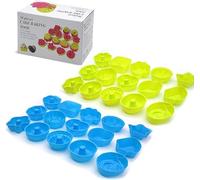30 Pack Reusable Silicone Muffin Moulds, 15 Assorted Shapes, Non Stick, Heat Resistant Colorful Cupcakes Moulds, BPA-Free, FDA-Approved Kitchen Tools