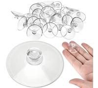 30 Pack Rubber Transparent Suction Cups Without Hooks, Anti-Collision Sucker Pad Without Hooks for Glass Table Tops Home Decoration (30mm)