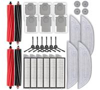 (30 Pack) S8 MaxV Ultra Replacement Parts for Roborock S8 MaxV Ultra/ S8 Max Ultra Robot Vacuum Accessories Kit, 4 Roller Brushes, 4 Big + 4 Small Mop Pads, 6 Dust Bags, 6 HEPA Filters, 6 Side Brushes